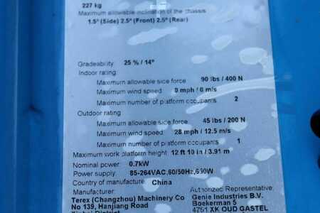 Pracovní plošina s nůžkovým zdvihem - Genie GS1330M Valid inspection, *Guarantee! All-Electric (8)