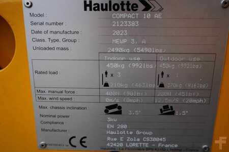 Nacelle à ciseaux  Haulotte Compact 10 Valid inspection, *Guarantee! 10m Worki (7)