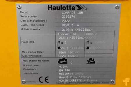 Sakse arbejds platform  Haulotte Compact 10N Valid Iinspection, *Guarantee! 10m Wor (7)