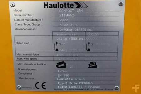 Sakse arbejds platform  Haulotte Compact 10N Valid Iinspection, *Guarantee! 10m Wor (6)