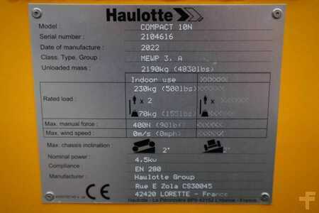 Nacelle à ciseaux  Haulotte Compact 10N Valid inspection, *Guarantee! Non Mark (6)