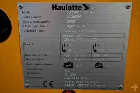 Pracovní plošina s nůžkovým zdvihem  Haulotte Compact 8N Valid inspection, *Guarantee! 8m Workin (7)