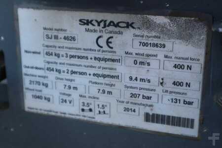 Sakse arbejds platform  Skyjack SJ4626 Electric, 10m Working Height, 454kg Capacit (7)