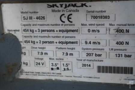 Sakse arbejds platform  Skyjack SJ4626 Electric, 10m Working Height, 454kg Capacit (7)