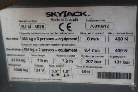 Scherenarbeitsbühne  Skyjack SJ4626 Electric, 10m Working Height, 454kg Capacit (7)
