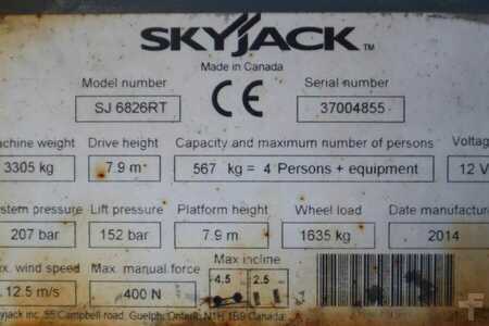 Levantamento tesoura  Skyjack SJ6826 Diesel, 4x4 Drive, 10m Working Height, 567k (13)