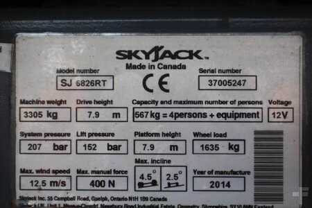 Saksinostimet  Skyjack SJ6826 Diesel, 4x4 Drive, 10m Working Height, 567k (7)