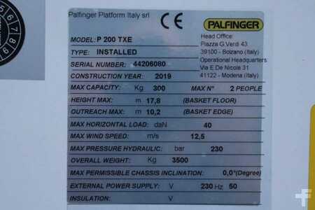 Plataforma sobre camión  Palfinger P200TXE Valid inspection, *Guarantee! Driving Lice (6)