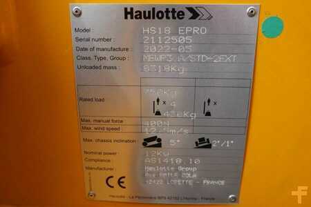 Pracovní plošina s nůžkovým zdvihem  Haulotte HS18EPRO Valid Inspection, *Guarantee! Full Electr (9)
