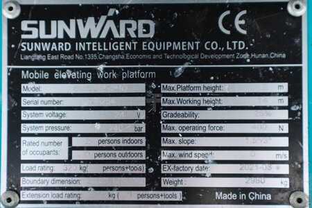 Levantamento tesoura  Sunward SWSL1412HD Electric, 14m Working Height, 320kg Cap (13)