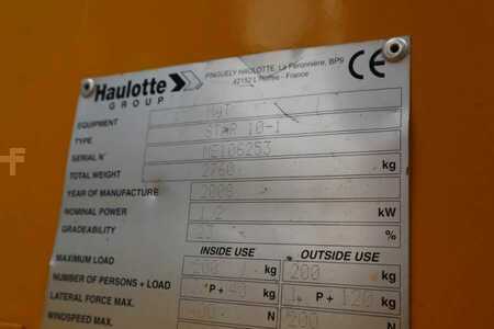 Nacelle articulée  Haulotte STAR 10 Electric, 10m Working Height, 3m Reach, 20 (6)