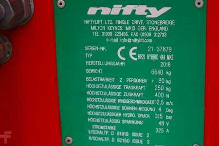 Niftylift HR21 HYBRIDE 4x4 MK2 Valid Inspection, Hybrid, 4x4