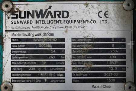 Scherenarbeitsbühne  Sunward SWSL0807HD CE Declaration, Electric, 8m Working He (6)
