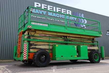 Scherenarbeitsbühne - Holland-Lift Megastar G-320DL30-4WDS/N Diesel, 4x4x4 Drive, 34m (1)