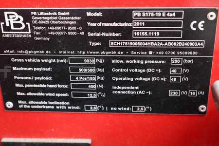 Plataforma Tijera  PB LIFT S175-19E 4x4 Electric, 4x4 Drive, 18.1m Worki (6)