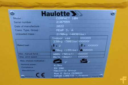 Piattaforme aeree a pantografo - Haulotte Compact 10N Valid Iinspection, *Guarantee! 10m Wor (6)