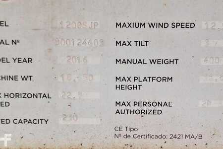 Plataformas articuladas - JLG 1200SJP Diesel, 38.7m Working Height, 23.5m Reach, (7)