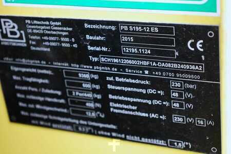 Pracovní plošina s nůžkovým zdvihem - PB LIFT S195-12ES Electric, 19.6m Working Height, 700 (6)