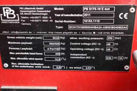 Sakse arbejds platform - PB Lifttechnik S175-19E 4x4 Electric, 4x4 Drive, 18.1m Working He (6)