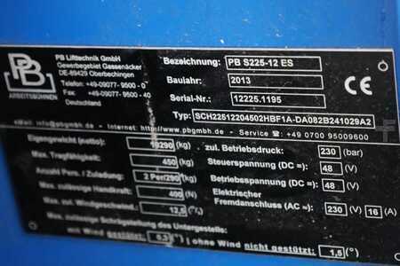 Sakse arbejds platform - PB LIFT S225-12ES Electric, 22.5m Working Height, 450 (6)