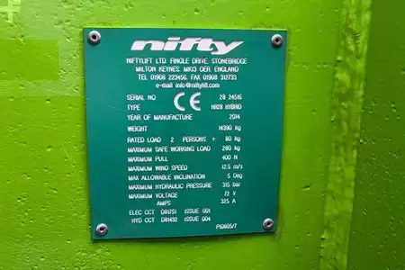 Led arbejdsplatform - Niftylift HR28 HYBRIDE Hybrid, 4x4 Drive, 28m Working Height (7)