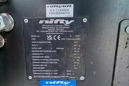 Piattaforme aeree articolate - Niftylift HR21 Hybrid 4x4 MK2B Hybride, 4x4 Drive, 21m Worki (6)