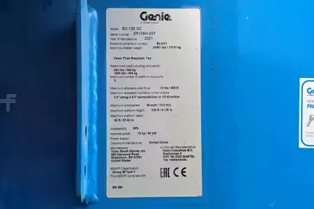 Teleskopická plošina  Genie SX135XC Diesel, 43m Working Height, 27.5m Reach, B (6)