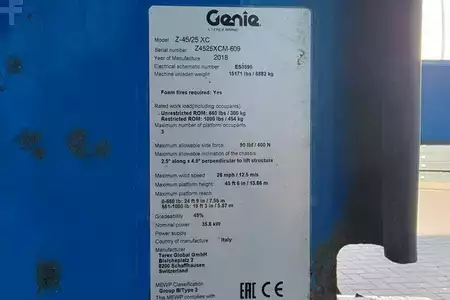 Gelenkteleskopbühne - Genie Z45/25 XC Diesel, 4x4 Drive, 16m Working Height, 7 (6)