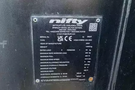 Piattaforme aeree articolate - Niftylift HR28 Hybride 4x4 Mk2 Hybrid, 4x4 Drive, 28m Workin (7)