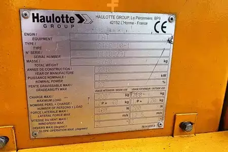 Unipersonales - Haulotte STAR 10 Electric, 10m Working Height, 3m Reach, 20 (6)