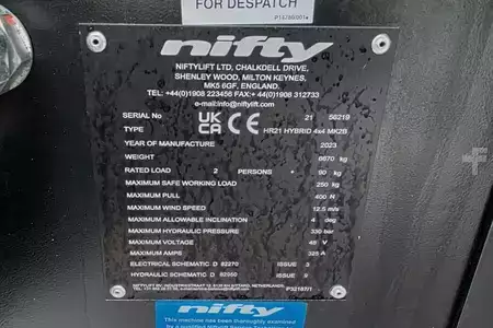 Puominostimet  Niftylift HR21 Hybrid 4x4 MK2B Hybride, 4x4 Drive, 21m Worki (6)