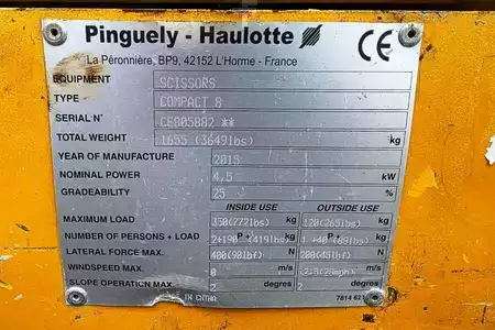 Plataforma Tijera - Haulotte Compact 8 Electric, 8.2m Working Height, 350kg Cap (5)