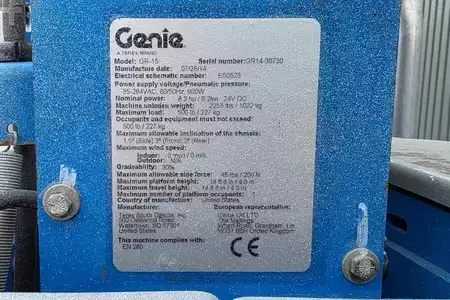 Senkrechtarbeitsbühne - Genie GR15 Electric, 6.5m Working Height, 227kg Capacity (7)