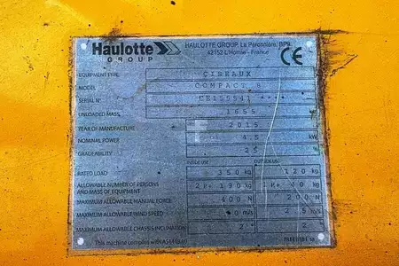 Plataforma Tijera - Haulotte Compact 8 Electric, 8.2m Working Height, 350kg Cap (5)