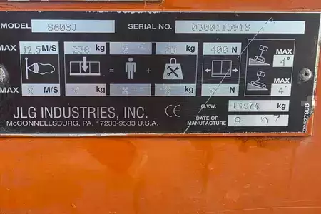 Nacelle télescopique - JLG 860SJ Diesel, 4x4 Drive, 28.2m Working Height, 22. (7)