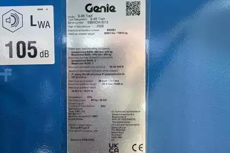 Plataforma telescópica 2026  Genie S65XC Trax Valid inspection, *Guarantee! Diesel, 4 (7)