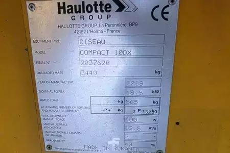 Piattaforme aeree a pantografo 2018  Haulotte COMPACT 10DX Diesel, 4x4 Drive, 10.2m Working Heig (6)