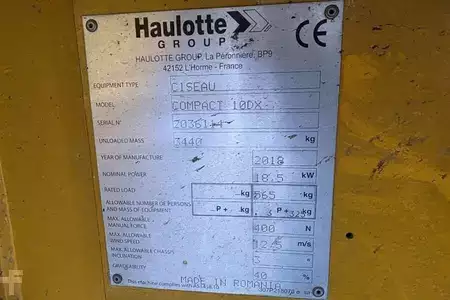 Piattaforme aeree a pantografo 2018  Haulotte COMPACT 10DX Diesel, 4x4 Drive, 10.2m Working Heig (6)