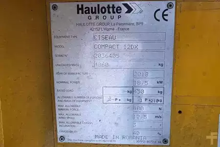 Ollós munka emelvény 2018  Haulotte Compact 12DX Diesel, 4x4 Drive, 12m Working Height (6)
