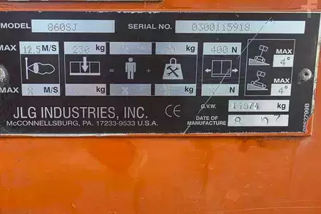 Piattaforme telescopiche  JLG 860SJ Diesel, 4x4 Drive, 28.2m Working Height, 22. (7)