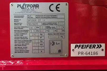 Piattaforme aeree articolate 2026  Platform Basket Spider 27.14 CE Declaration, Valid inspection, Die (6)