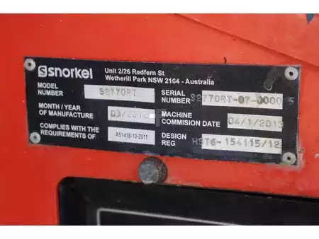 Pracovní plošina s nůžkovým zdvihem 2012  Snorkel S2770RT (26)