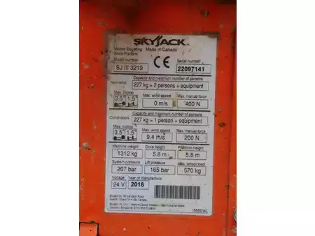 Plataforma Tijera 2016  Skyjack SJIII 3219 (11)
