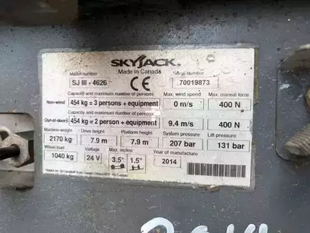 Sakse arbejds platform 2014  Skyjack SJ4626 (9)