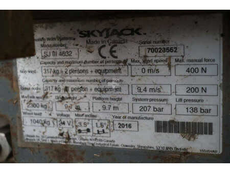 Piattaforme aeree a pantografo 2016  Skyjack SJIII 4632 (15)