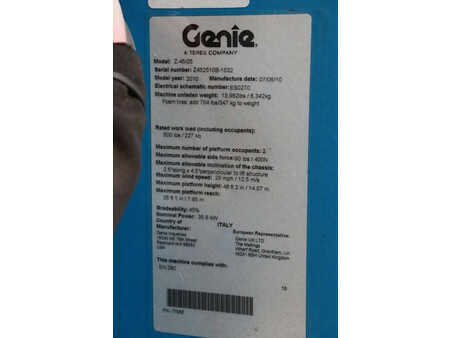 Articulating boom 2010  Genie Z-45/25 (21)