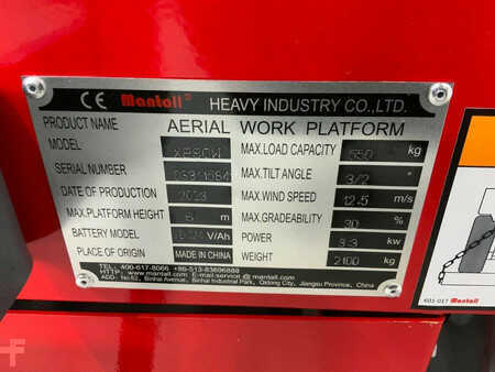 Piattaforme aeree a pantografo 2023  Mantall XE80W (5)