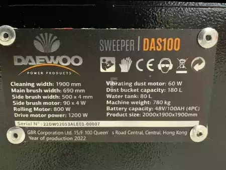 Balayeuse 2026  Daewoo DAS100 (14)