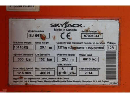 Teleskoperbar bom 2014  Skyjack SJ 66T (22)