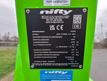 Kloubová pracovní plošina 2025  Niftylift HR12 Hybrid 4x4 Mk2 | 2025 (15)